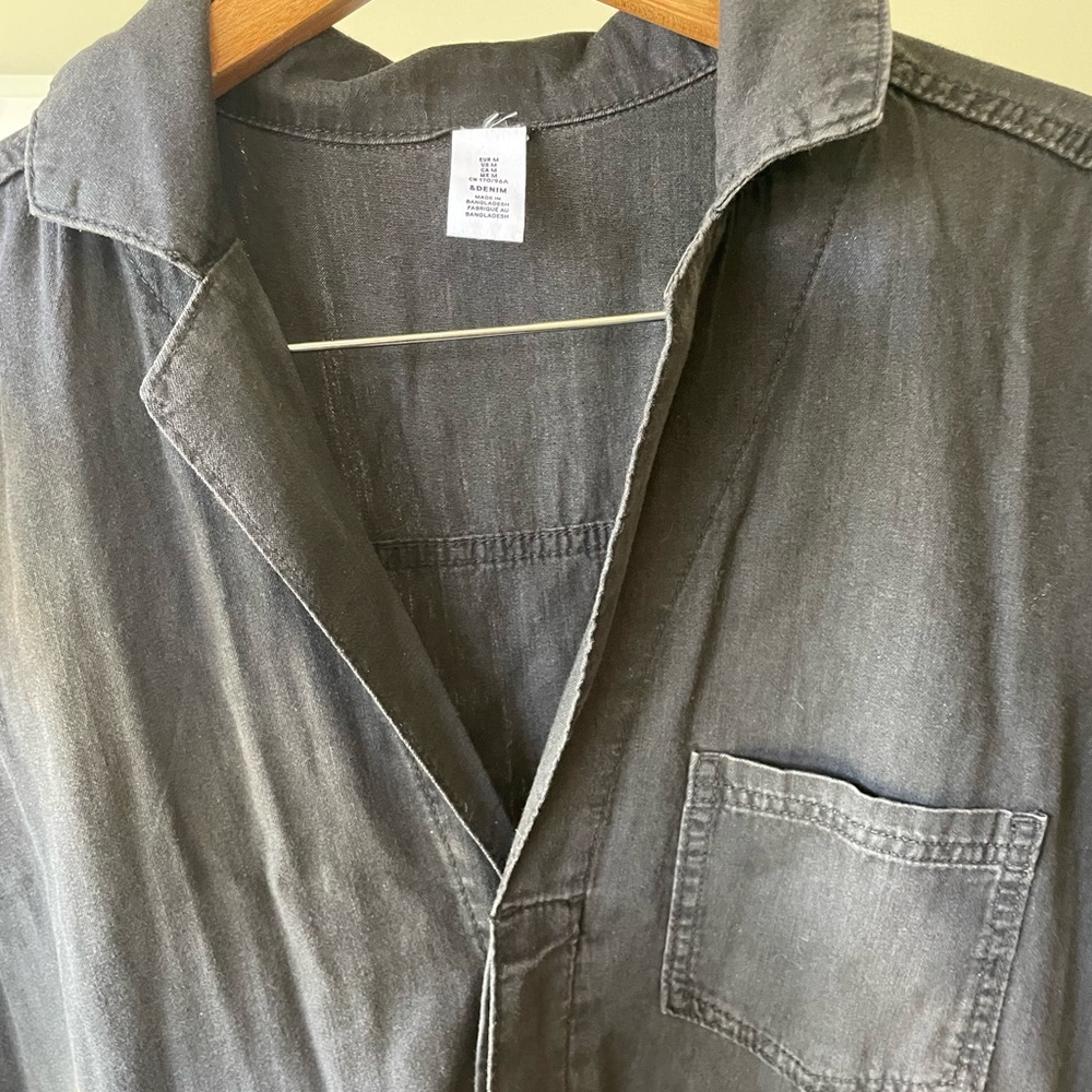 H&M: short sleeve denim romper size M